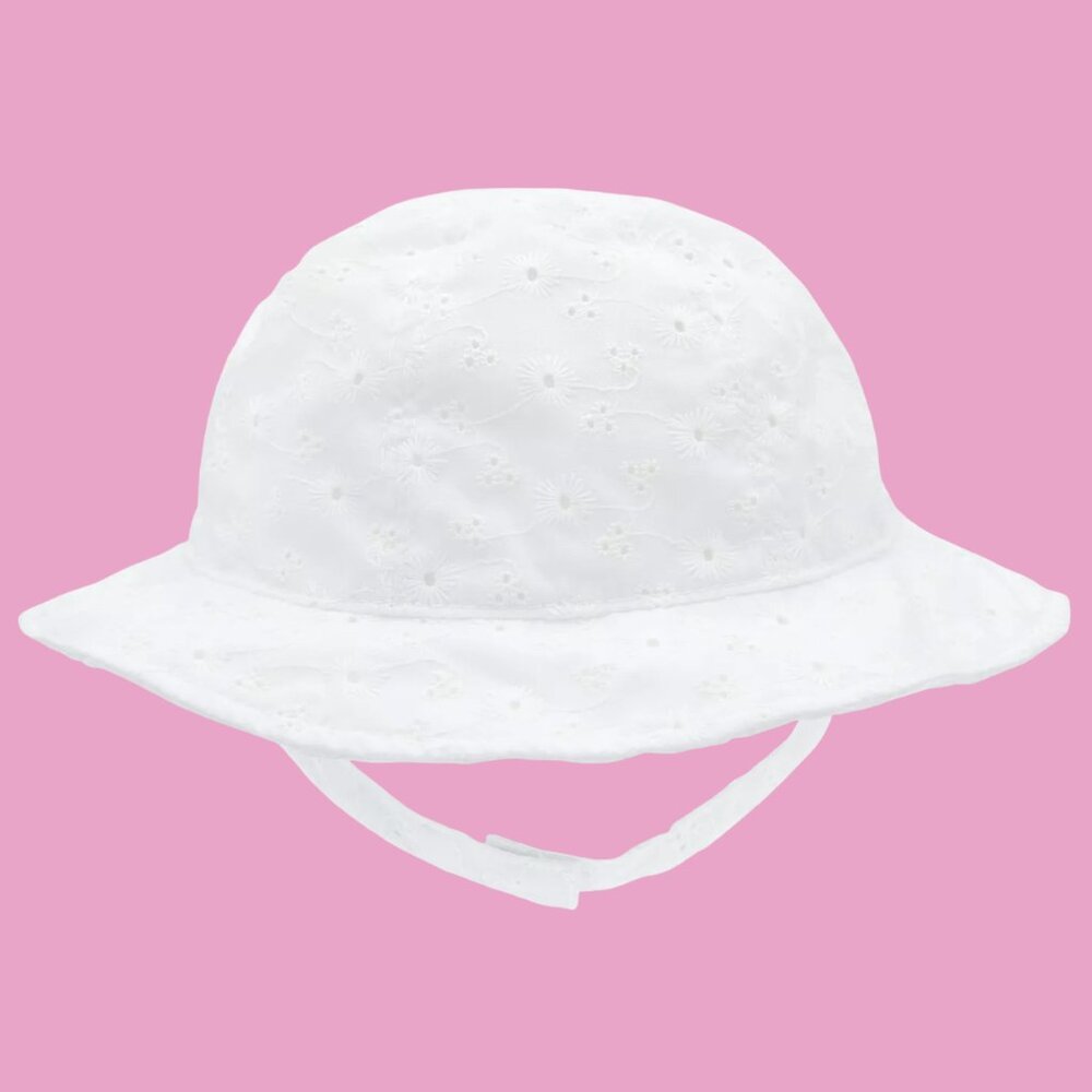 jumping beans Eyelet Hat, white